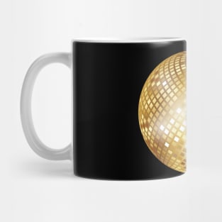 Disco Ball / Mirror Ball / Glitter Ball (Gold) Mug